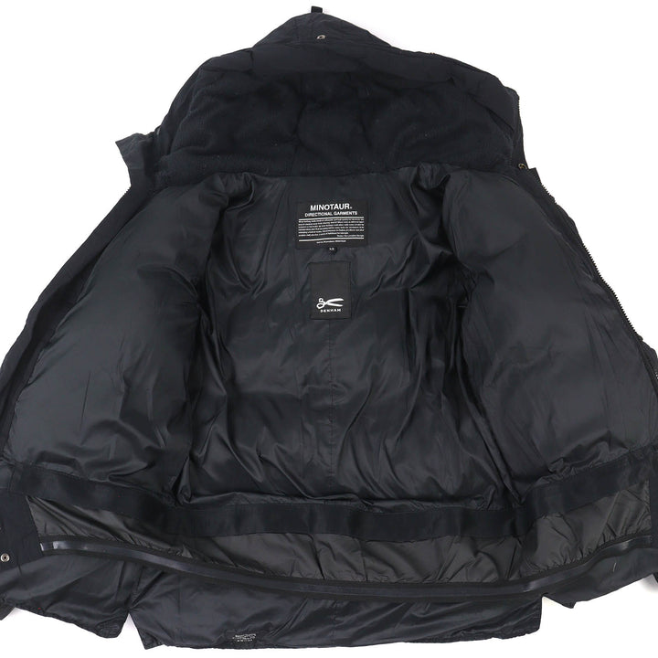 Great DENHAM MINOTAUR Down jacket hooded zip up black mens XS