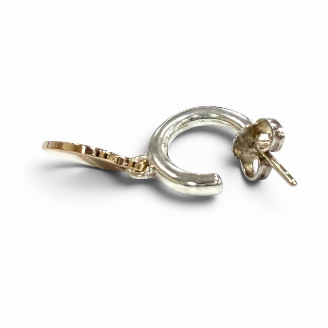 Excellent TIFFANY&Co. Pierce Hoop earring Combo Heart Tag Silver 925 Women