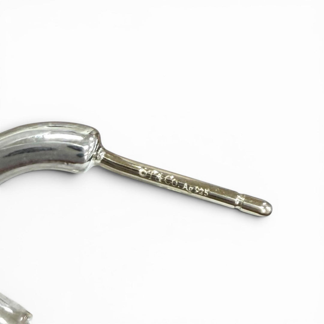 Excellent TIFFANY&Co. Pierce Hoop earring Combo Heart Tag Silver 925 Women