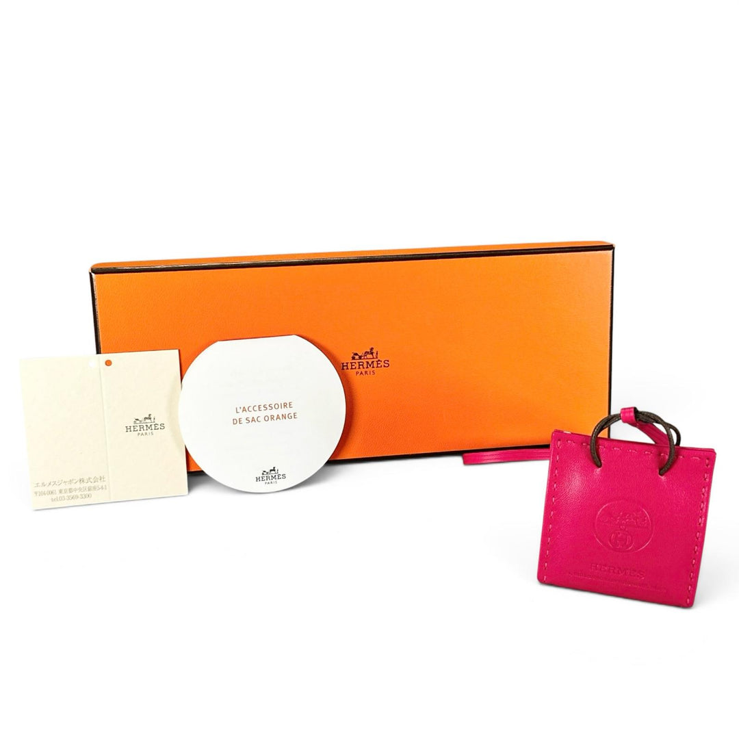 Pristine HERMES charm Sac Orange bag Rose mexico Anyo Miro Women