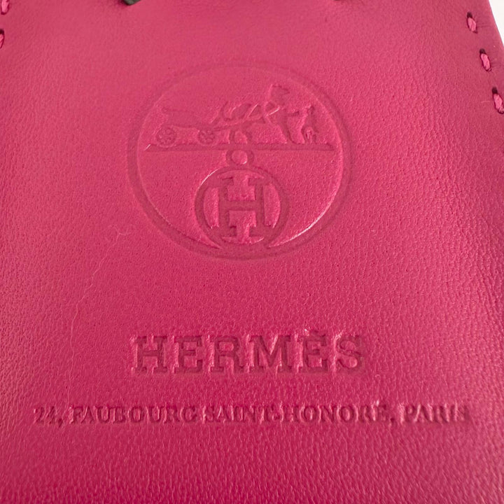 Pristine HERMES charm Sac Orange bag Rose mexico Anyo Miro Women