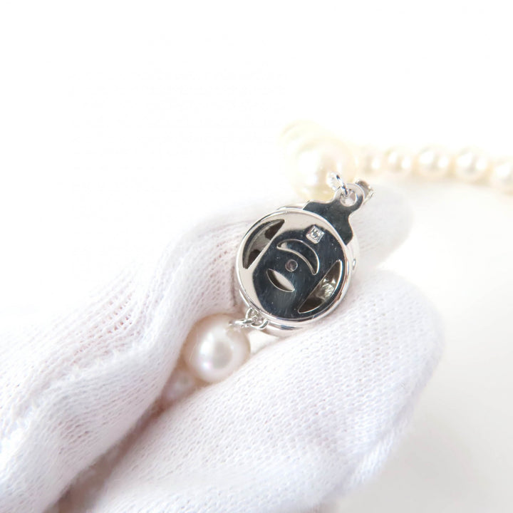 Excellent TASAKI Necklace Pearl size approximately 0.3 inches white Pearl Women