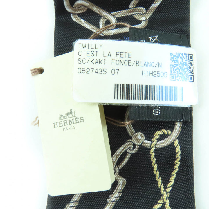 Pristine HERMES scarf C'est la fête silk Women