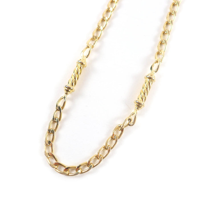 Excellent CELINE Necklace Triomphe 2-way gold-colored twist motif gold Women