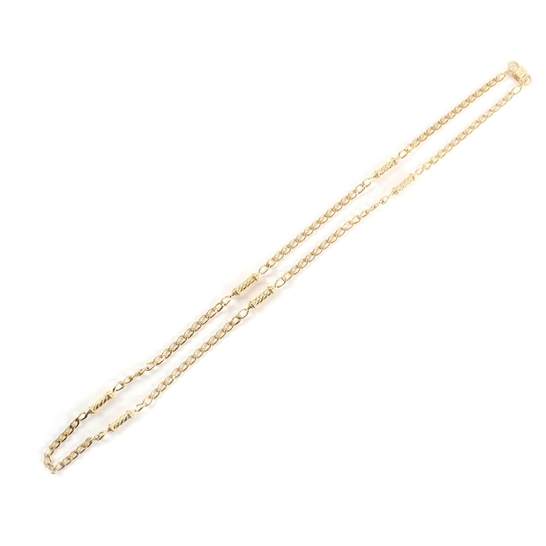 Excellent CELINE Necklace Triomphe 2-way gold-colored twist motif gold Women