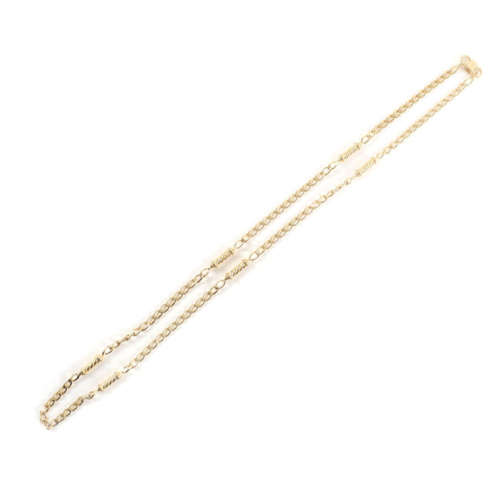 Excellent CELINE Necklace Triomphe 2-way gold-colored twist motif gold Women