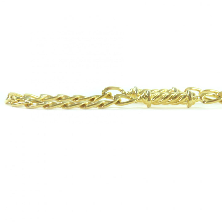 Excellent CELINE Necklace Triomphe 2-way gold-colored twist motif gold Women