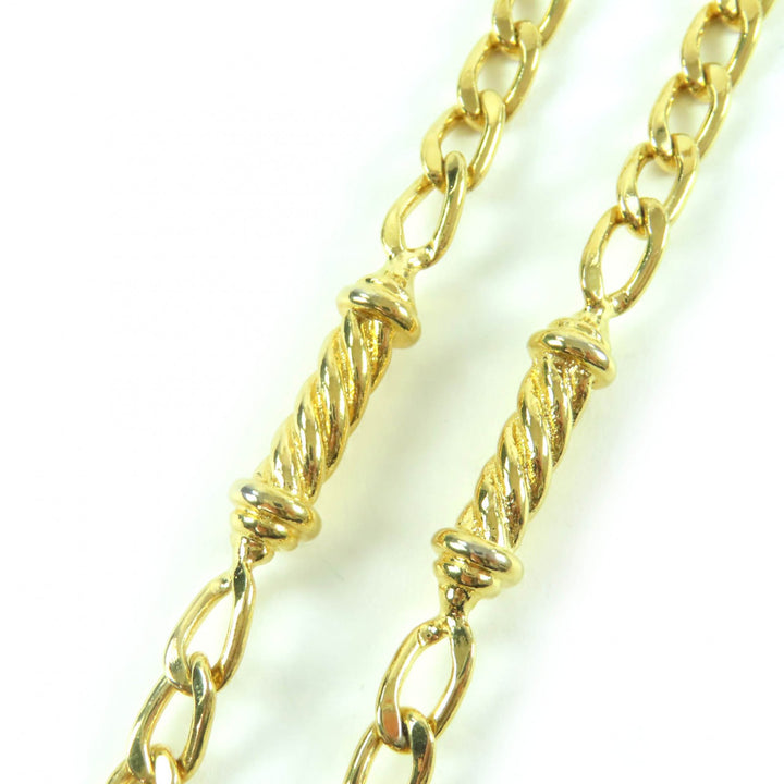Excellent CELINE Necklace Triomphe 2-way gold-colored twist motif gold Women