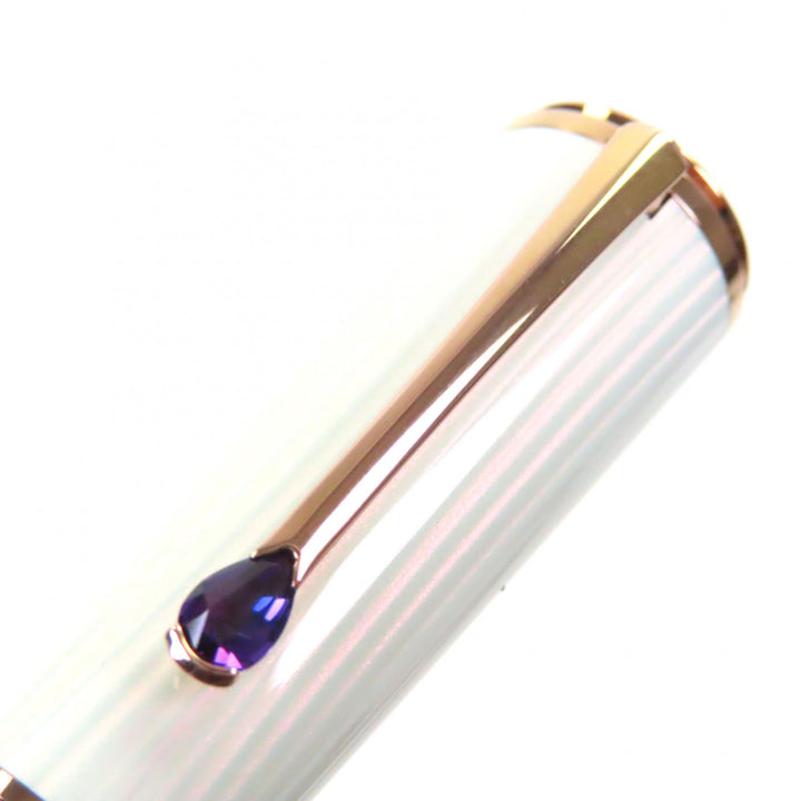 Excellent MONTBLANC Ballpoint pen Ingrid Bergman La Donna black amethyst mens