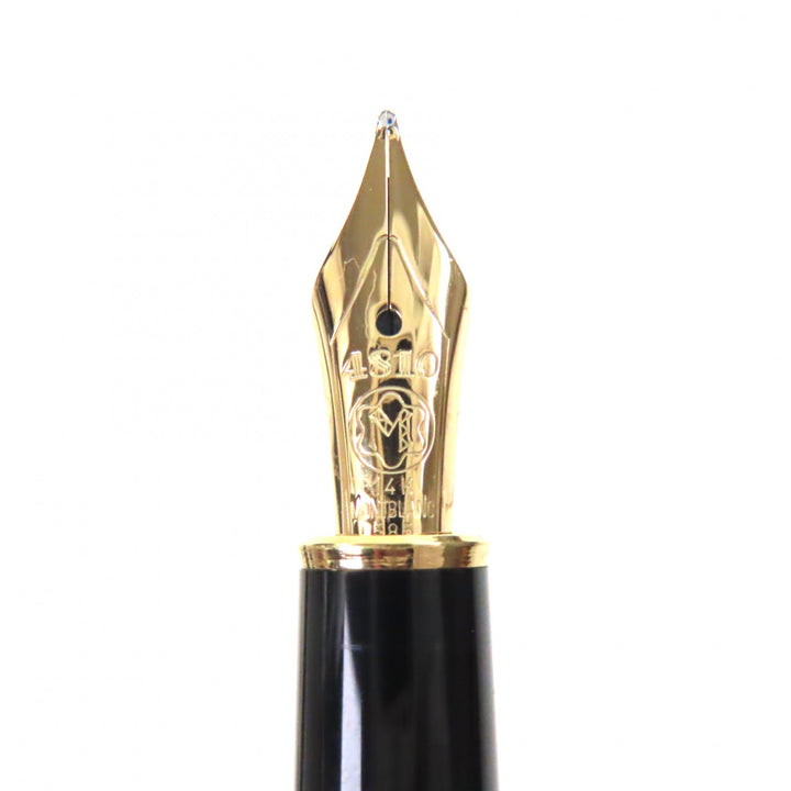 Excellent MONTBLANC Ballpoint pen Ingrid Bergman La Donna black amethyst mens