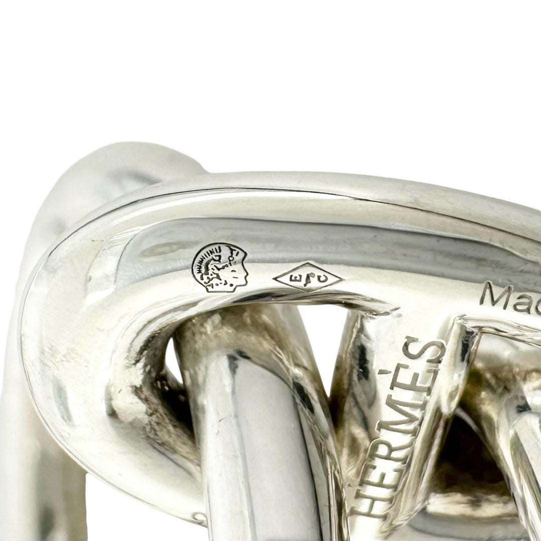 Excellent HERMES bracelet Chéne Dunkel PM 15 frames Silver AG925 Women