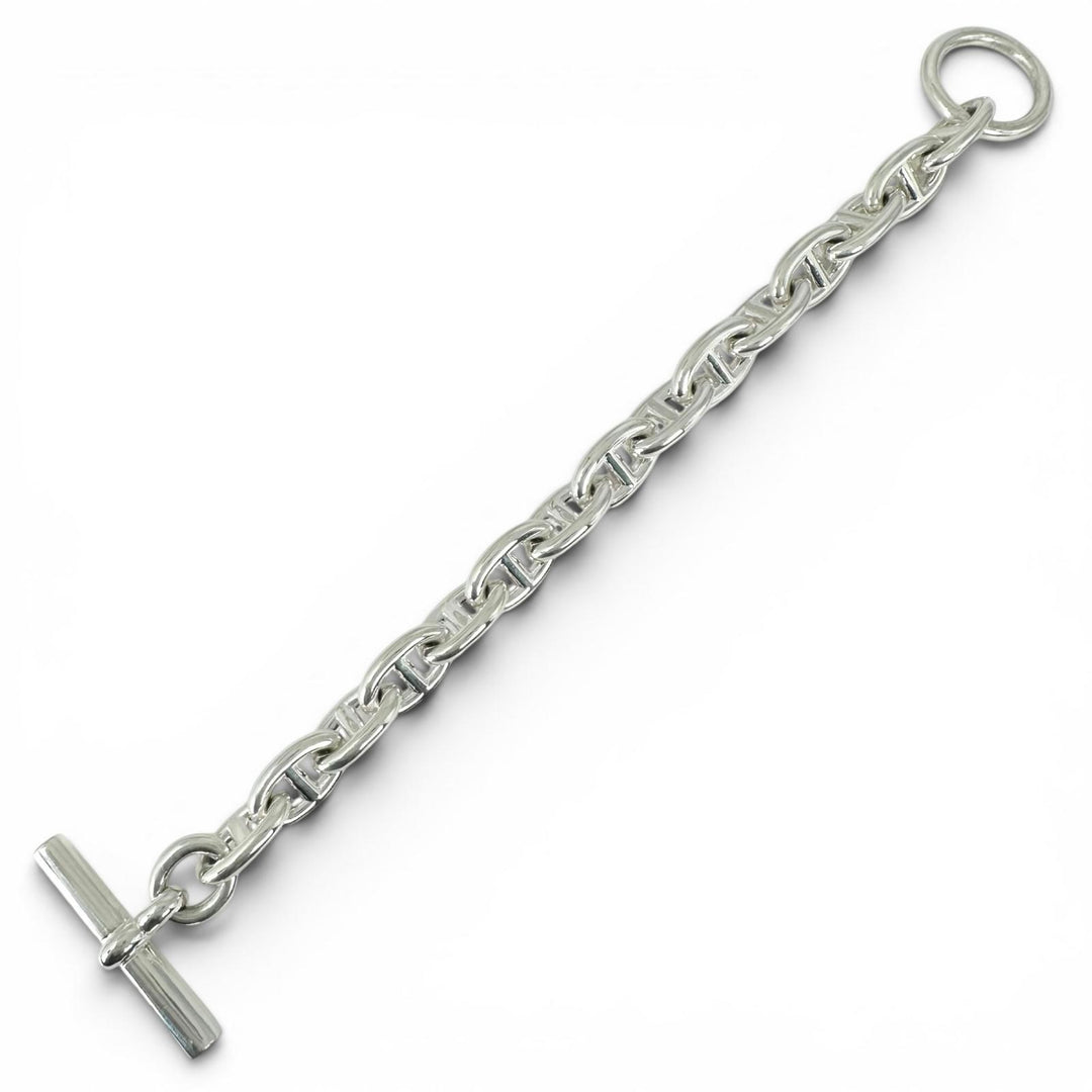 Excellent HERMES bracelet Chéne Dunkel PM 15 frames Silver AG925 Women