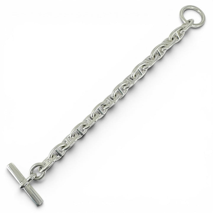 Excellent HERMES bracelet Chéne Dunkel PM 15 frames Silver AG925 Women