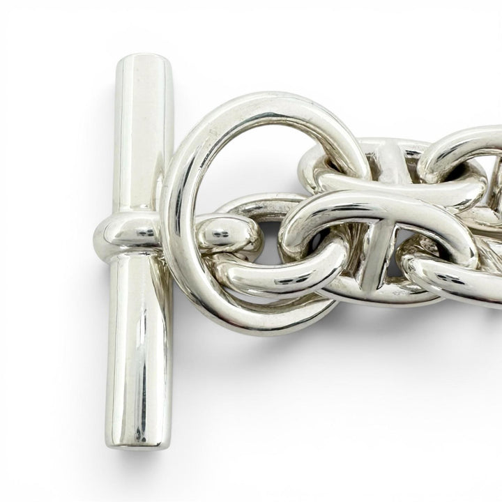 Excellent HERMES bracelet Chéne Dunkel PM 15 frames Silver AG925 Women