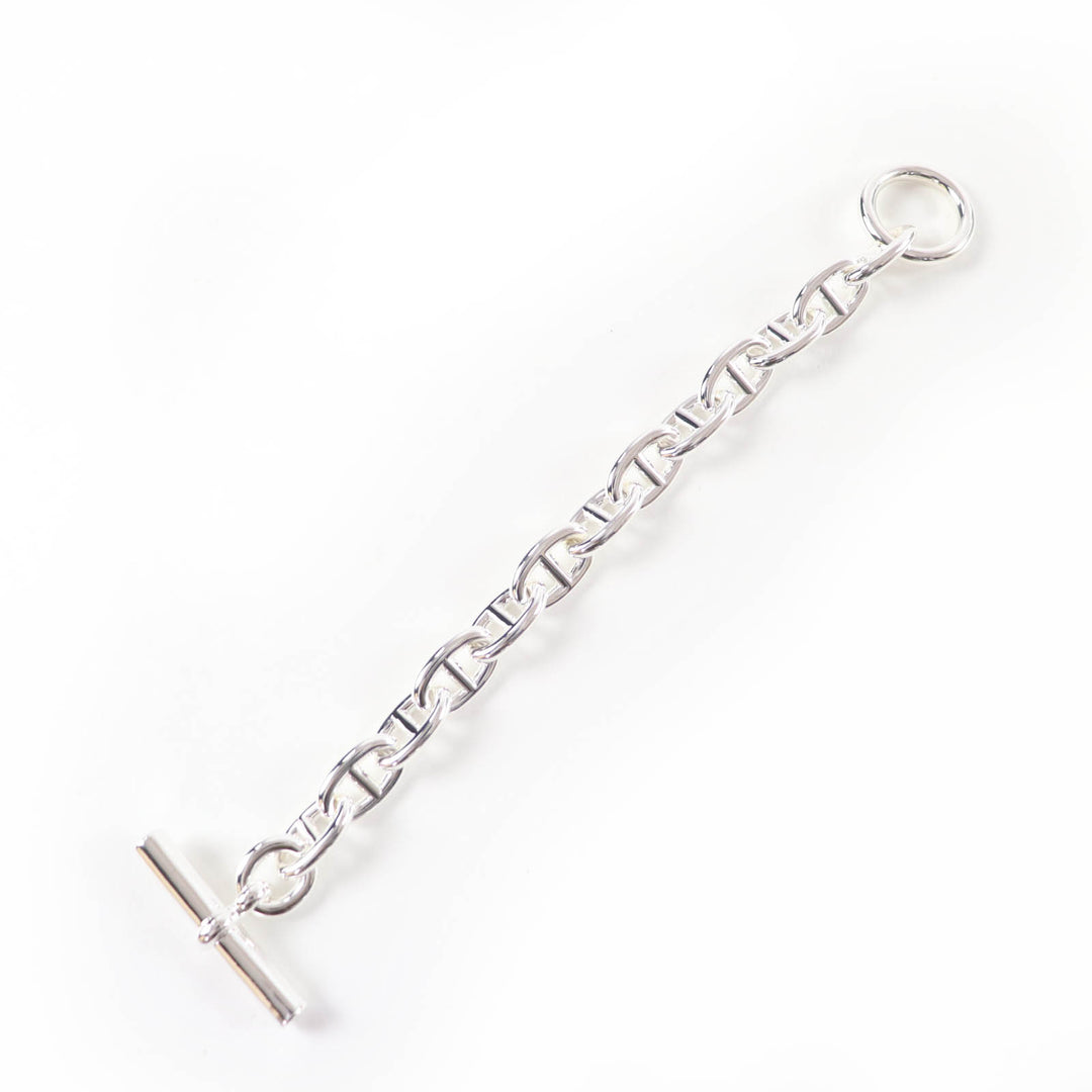 Excellent HERMES bracelet Chene Dunkle MM 13 frames Silver AG925 Women