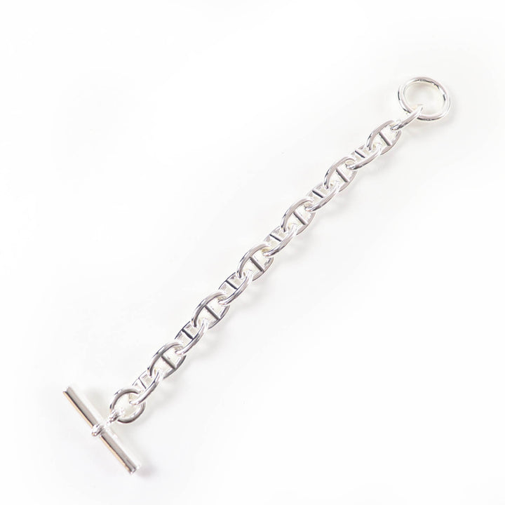 Excellent HERMES bracelet Chene Dunkle MM 13 frames Silver AG925 Women