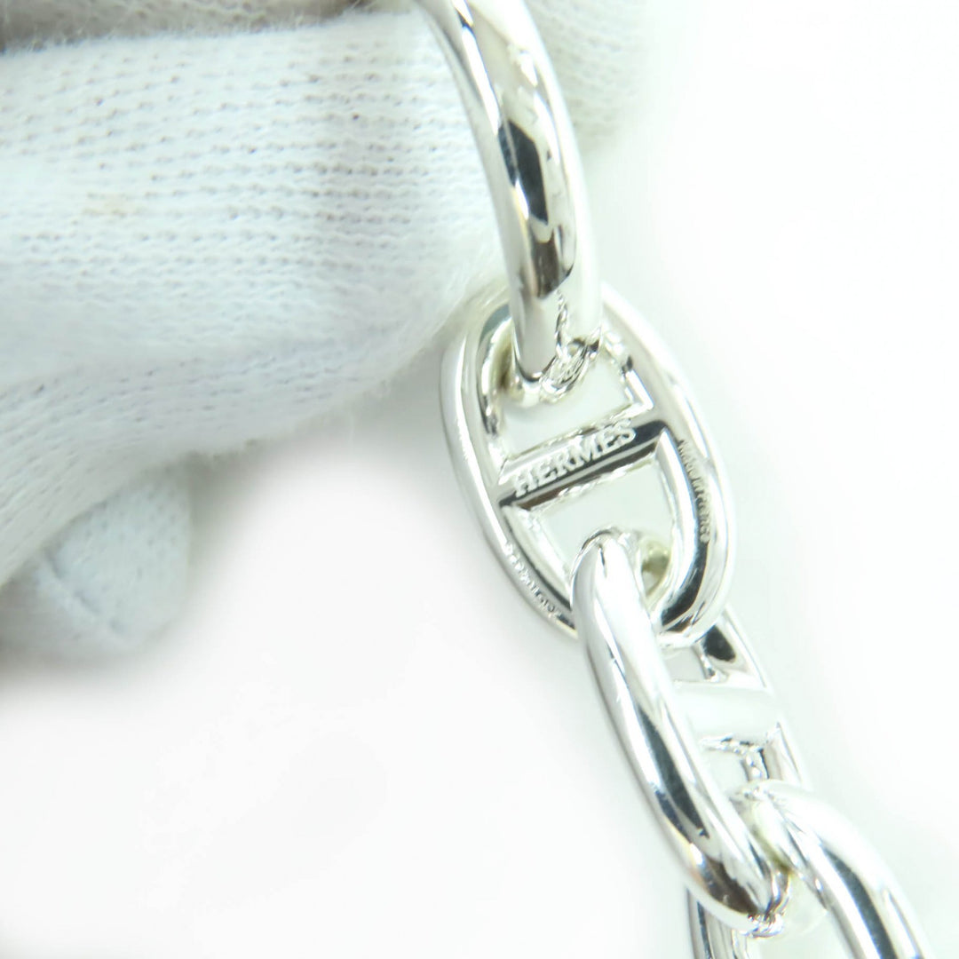 Excellent HERMES bracelet Chene Dunkle MM 13 frames Silver AG925 Women