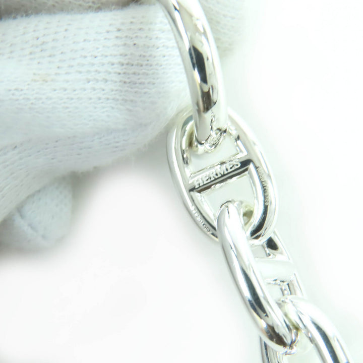 Excellent HERMES bracelet Chene Dunkle MM 13 frames Silver AG925 Women