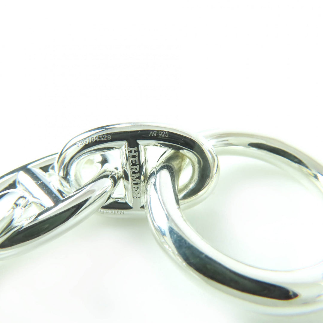 Excellent HERMES bracelet Chene Dunkle MM 13 frames Silver AG925 Women