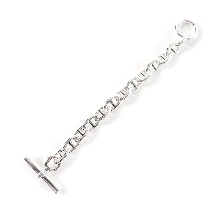 Excellent HERMES bracelet Chene Dunkle MM 13 frames Silver AG925 Women