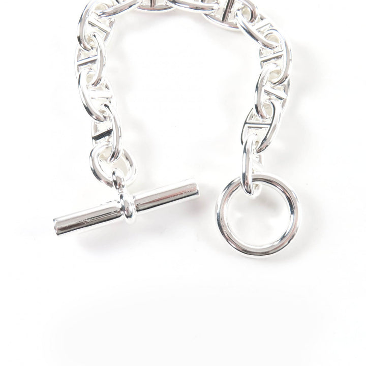 Excellent HERMES bracelet Chene Dunkle MM 13 frames Silver AG925 Women