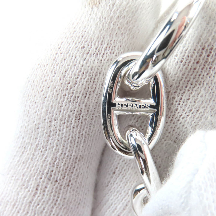 Excellent HERMES bracelet Chene Dunkle MM 13 frames Silver AG925 Women