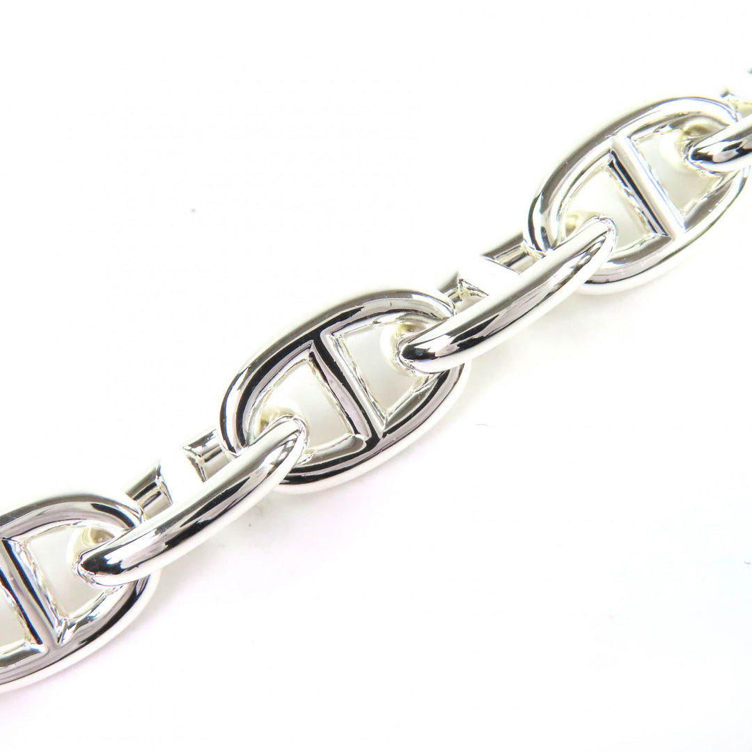 Excellent HERMES Chene Dunkle MM 14-link Chain Bracelet Silver 925 Women