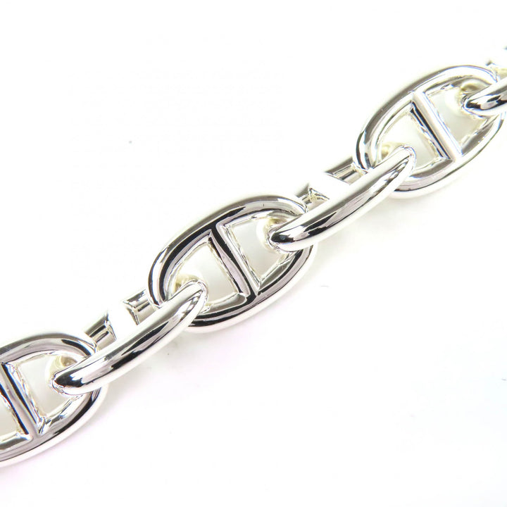 Excellent HERMES Chene Dunkle MM 14-link Chain Bracelet Silver 925 Women