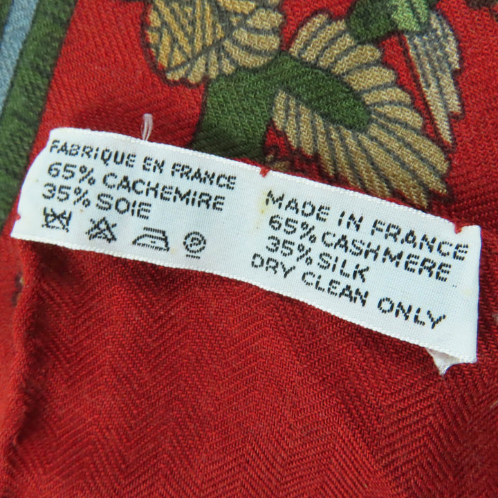 Great HERMES scarf ASTRES et SOLEILS Large shawl Red series cashmere Women