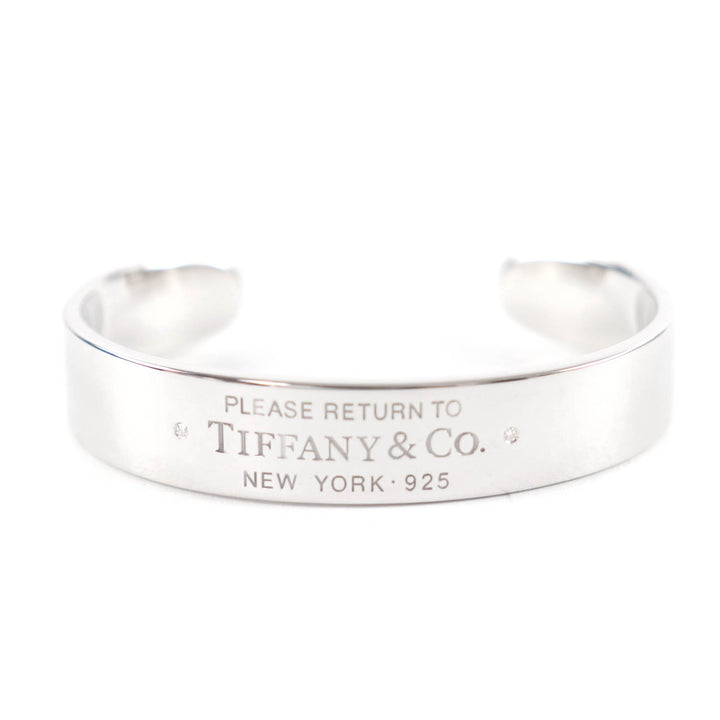 Excellent TIFFANY&Co. Bangle RTT Narrow Cuff Silver AG925 Women