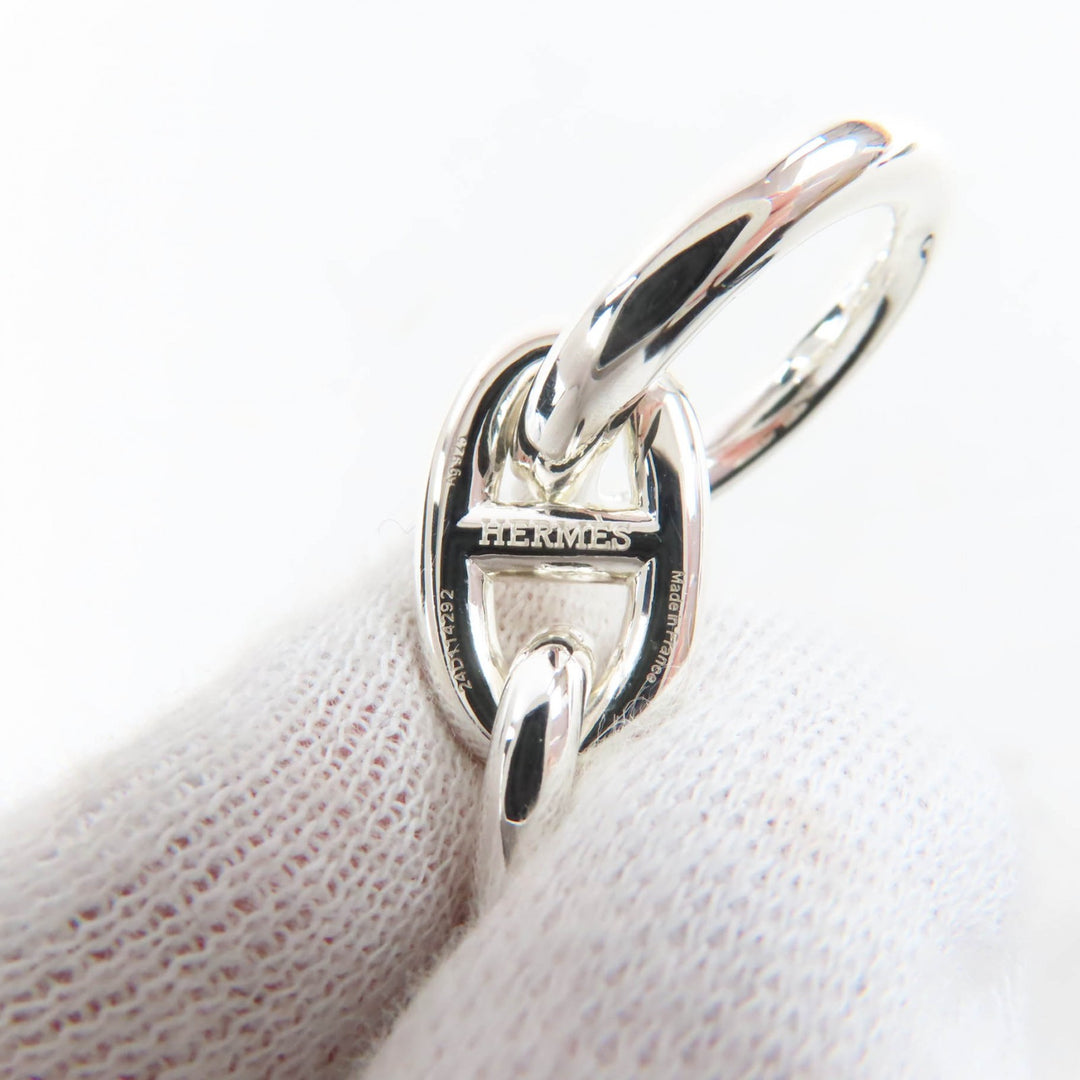 Excellent HERMES bracelet Chene Dunkle MM 14 frames Silver AG925 Women