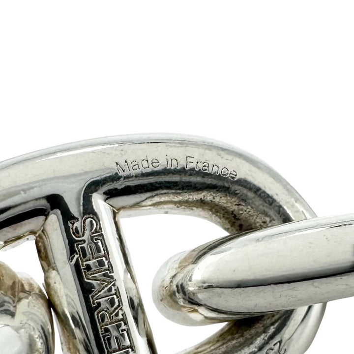 Excellent HERMES bracelet Chene Dunkle PM 15 frames Silver AG925 Women