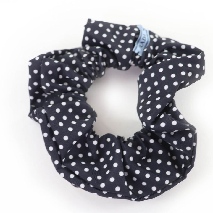 Pristine PRADA hair accessory Triangle logo Tessuto dot pattern scrunchie 1IF015