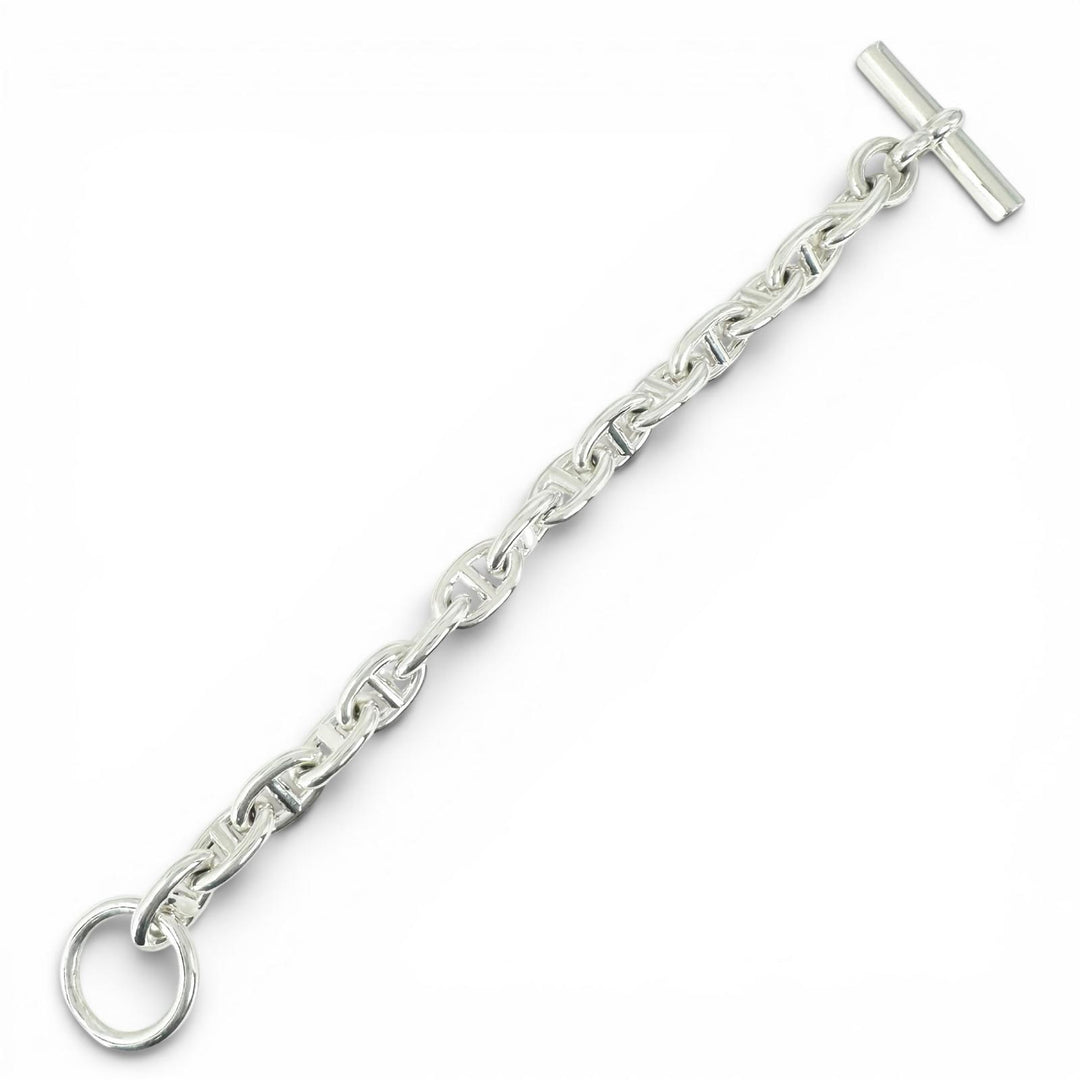 Excellent HERMES bracelet Chéne Dunkel PM 15 frames Silver AG925 Women