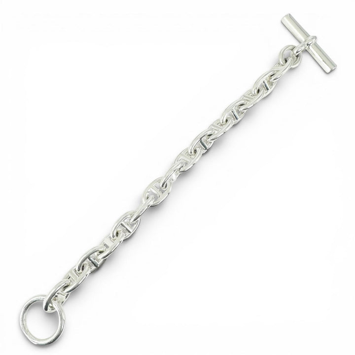 Excellent HERMES bracelet Chéne Dunkel PM 15 frames Silver AG925 Women