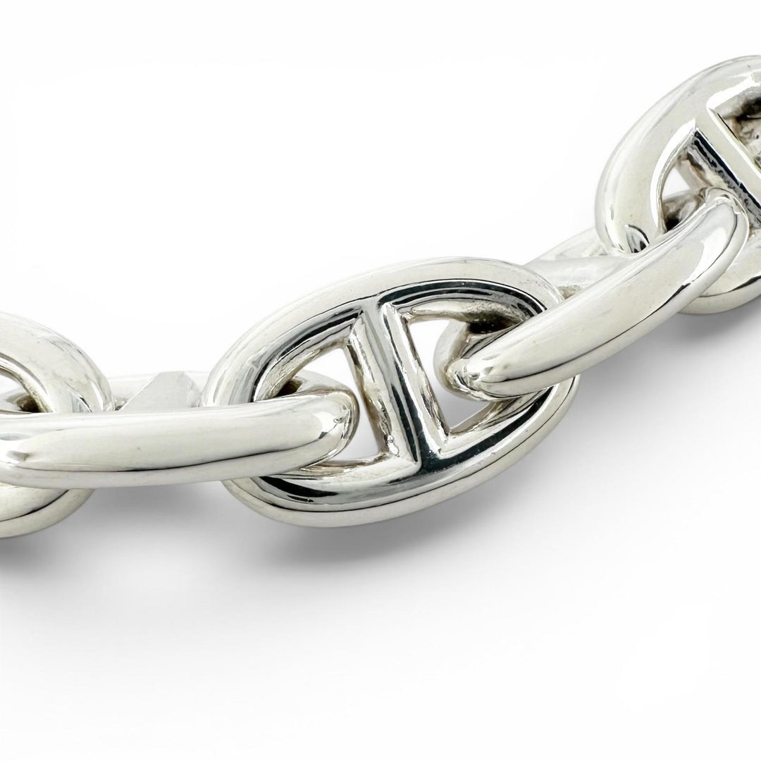 Excellent HERMES bracelet Chéne Dunkel PM 15 frames Silver AG925 Women