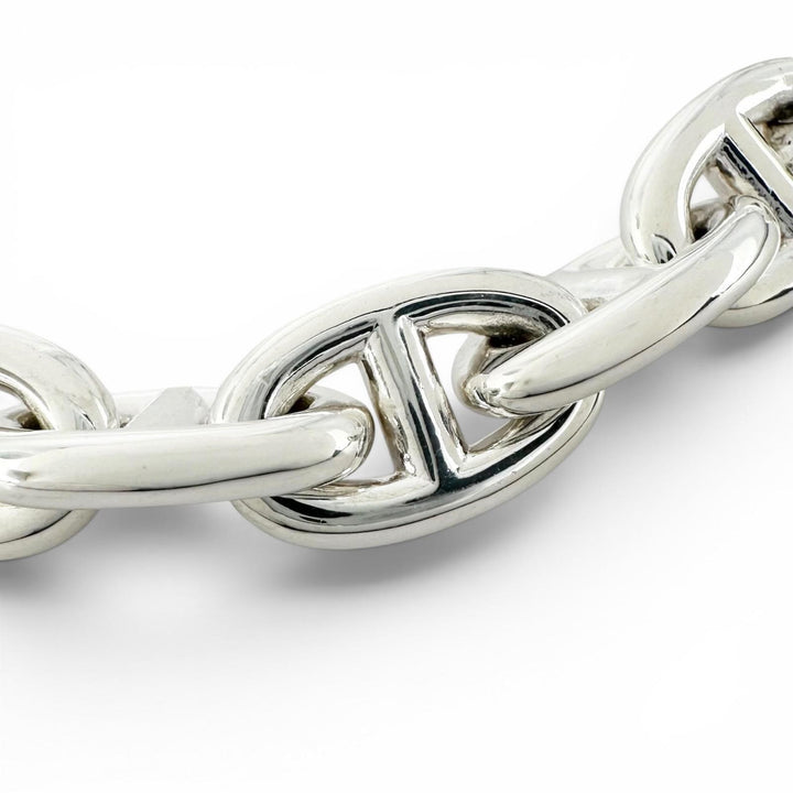 Excellent HERMES bracelet Chéne Dunkel PM 15 frames Silver AG925 Women