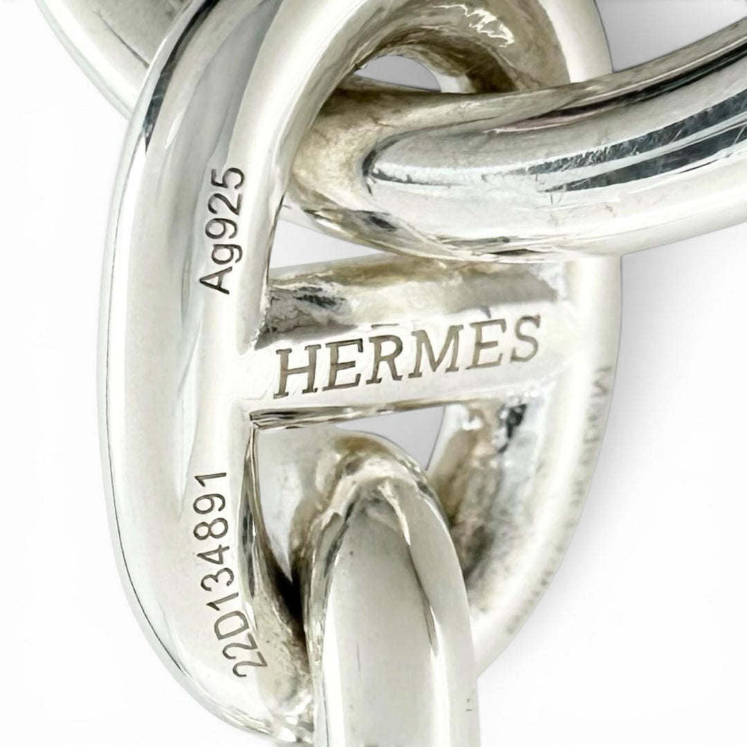 Excellent HERMES bracelet Chéne Dunkel PM 15 frames Silver AG925 Women