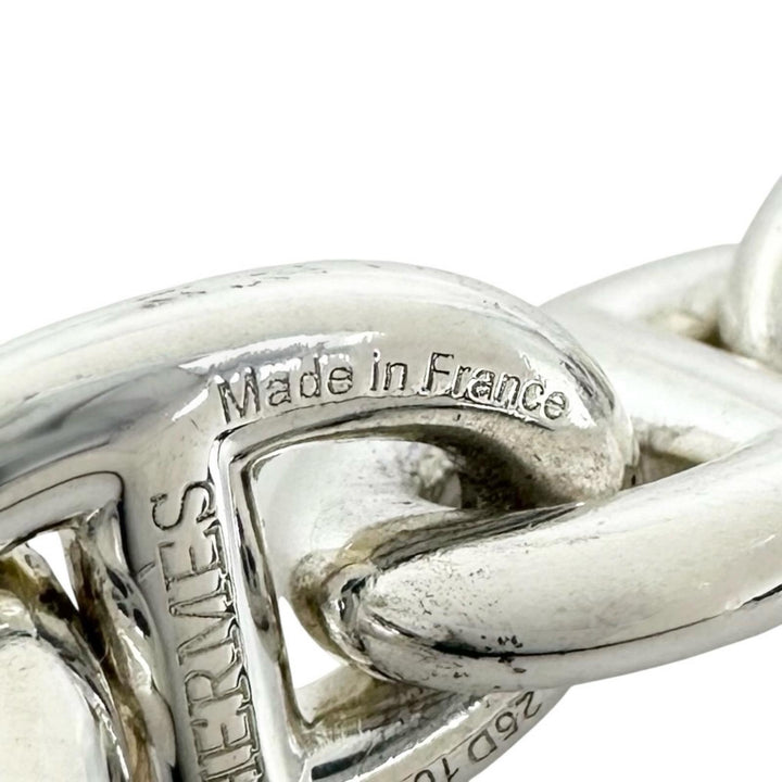 Excellent HERMES bracelet Chene Dunkle PM 15 frames Silver AG925 Women