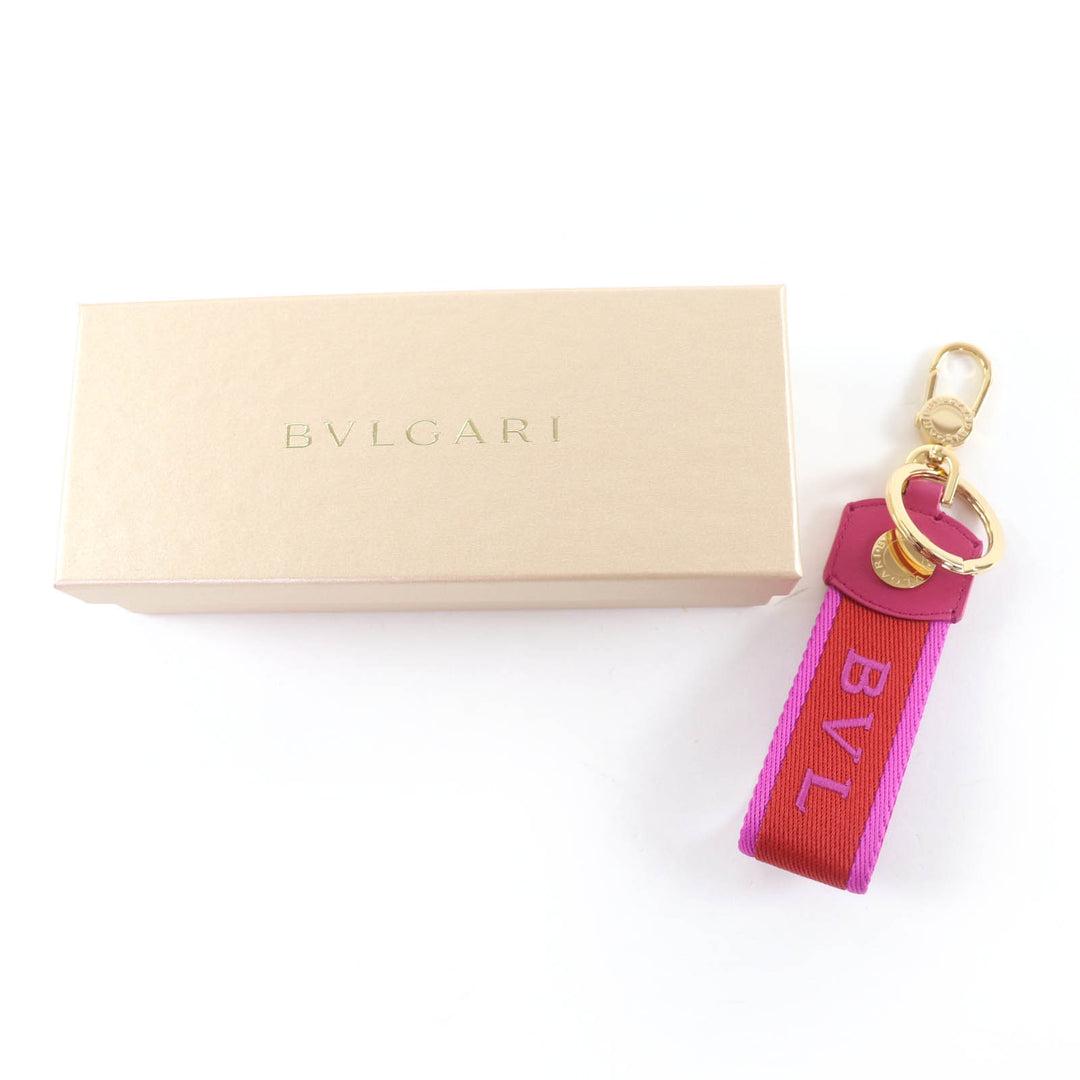 Pristine BVLGARI Bvlgari Bvlgari Key Ring Current Model pink Women 294793