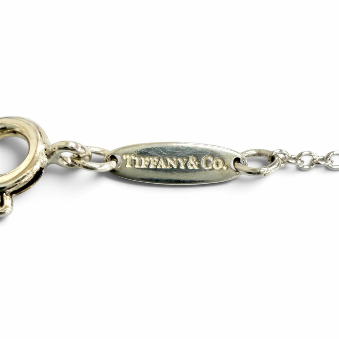 Great TIFFANY&Co. Double Open Heart Necklace Extra Mini Silver 925 Women