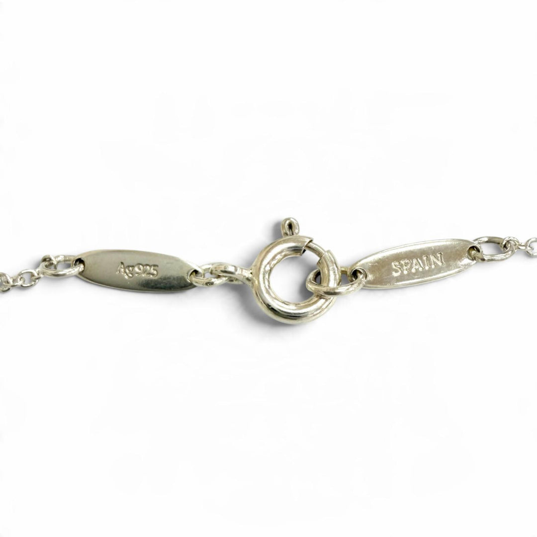 Great TIFFANY&Co. Double Open Heart Necklace Extra Mini Silver 925 Women
