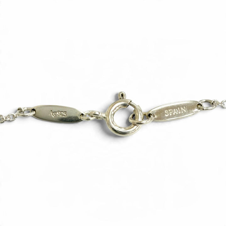 Great TIFFANY&Co. Double Open Heart Necklace Extra Mini Silver 925 Women