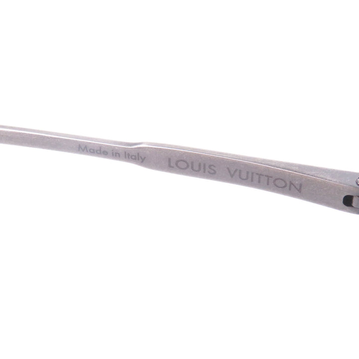 Excellent LOUIS VUITTON sunglasses LV Ride Two Bridges Teardrop Silver metal mens Z2544U