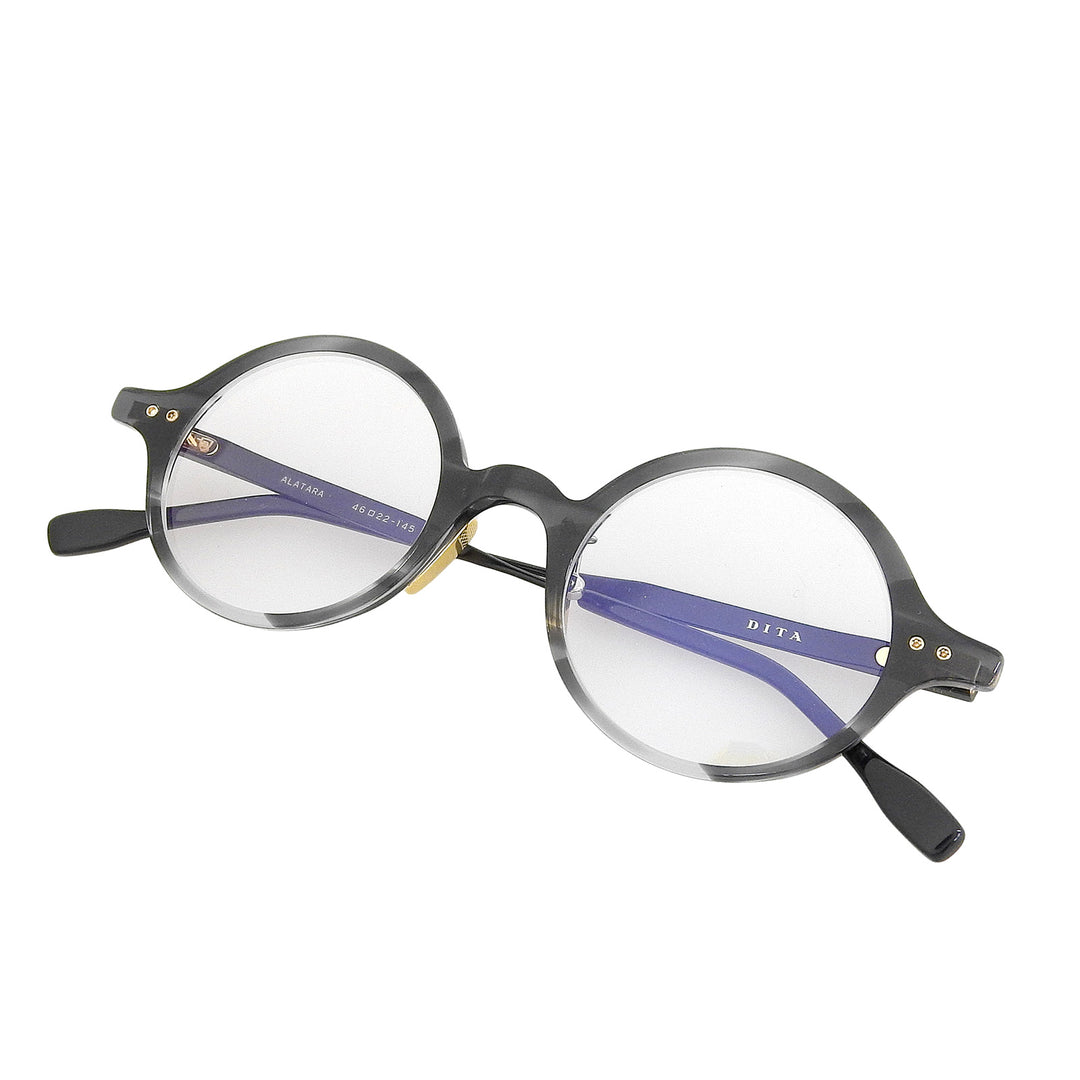 Pristine DITA Glasses ALATARA round black ー mens DTX469