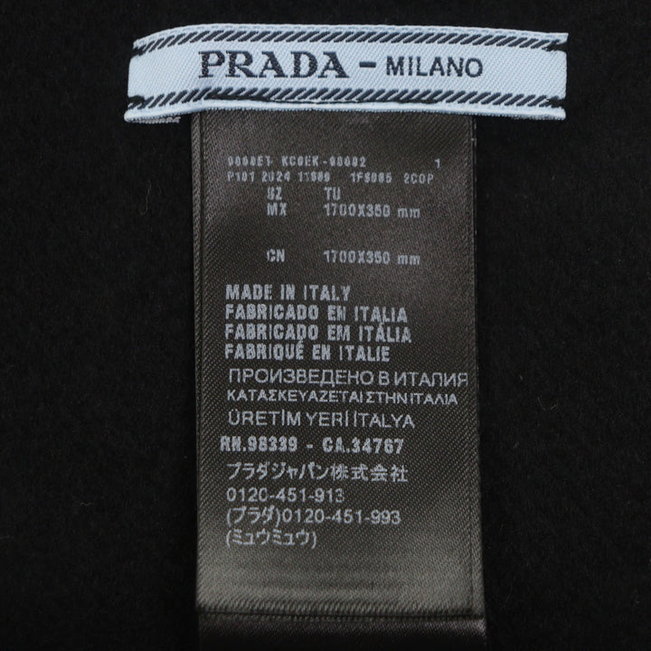 Excellent PRADA Scarf black silk mens 1FS065