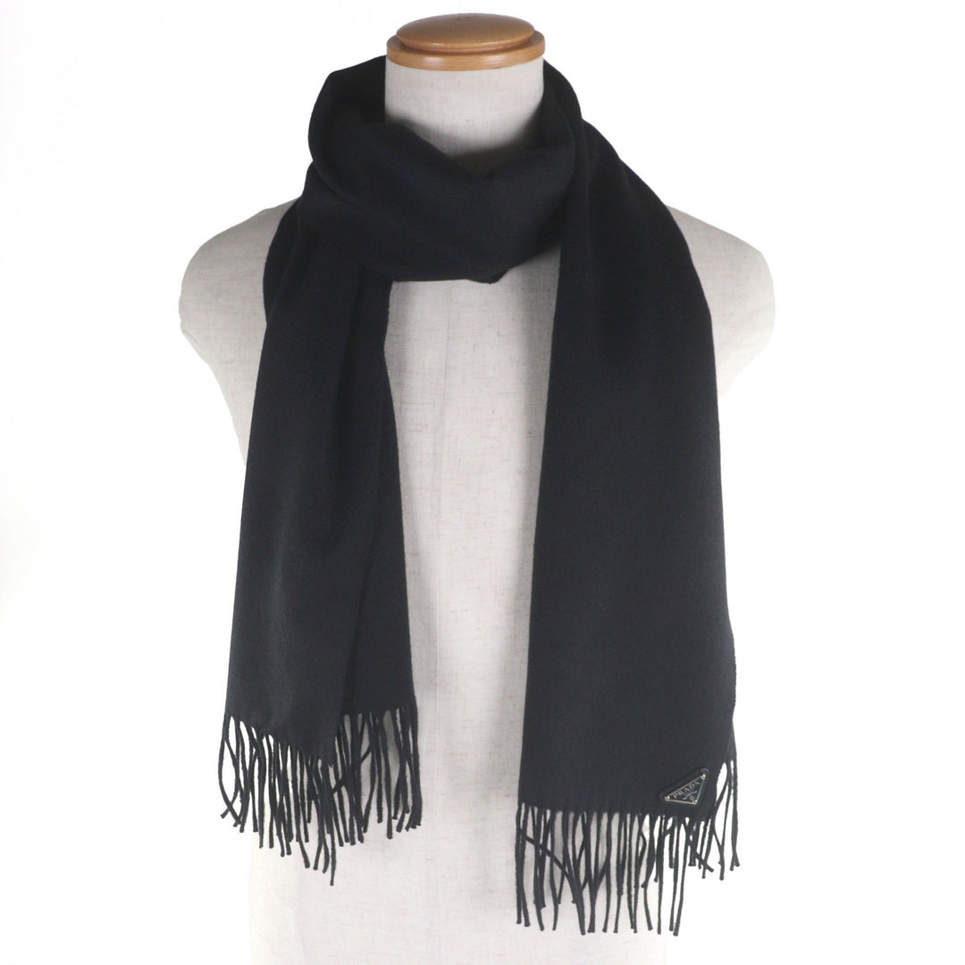 Excellent PRADA Scarf black silk mens 1FS065