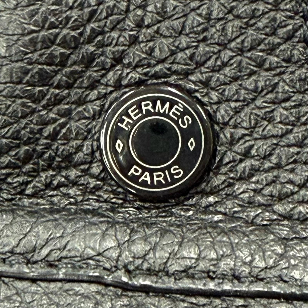 Discounted Excellent HERMES leather jacket black Dearskin Leather Women 34 3H1207D1