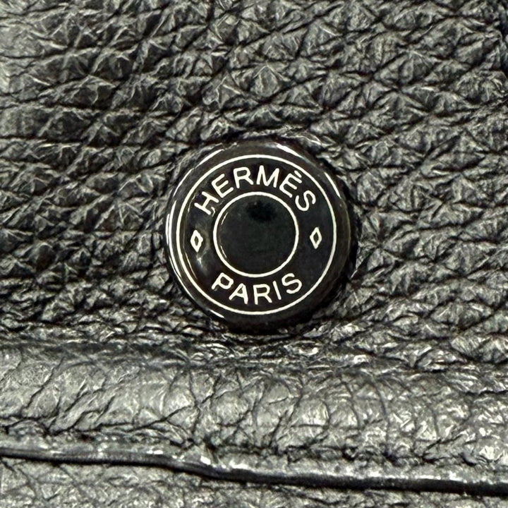 Discounted Excellent HERMES leather jacket black Dearskin Leather Women 34 3H1207D1