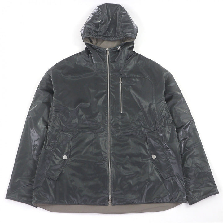 Excellent HERMES Nylon jacket Serie Button charcoal polyester mens 50